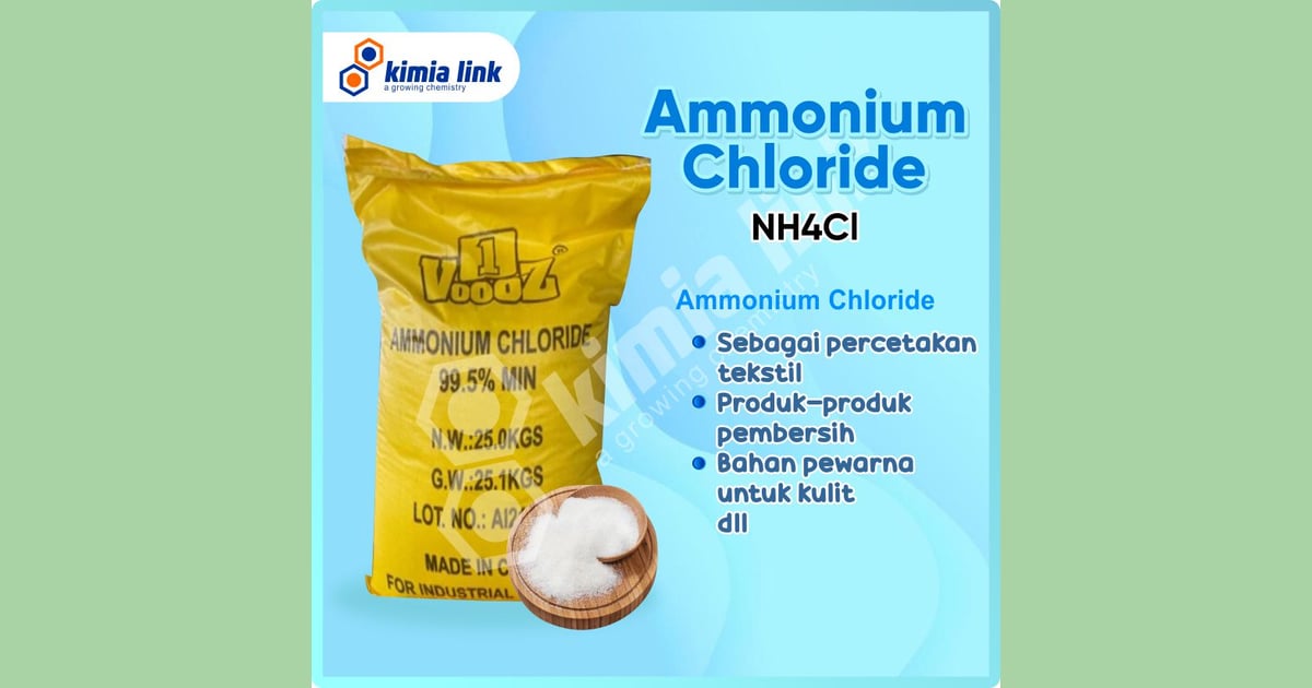 Amonium Klorida: Dari Sejarah Panjangnya, Karakteristik Unik, Fungsi Krusial, hingga Pemanfaatan Luasnya - Ammonium Chloride /