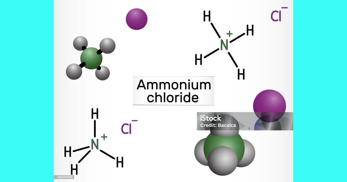 Amonium Klorida: Dari Sejarah Panjangnya, Karakteristik Unik, Fungsi Krusial, hingga Pemanfaatan Luasnya - Amonium Klorida Molekul