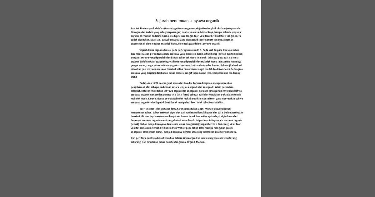 Dunia Senyawa Organik: Menguak Sejarah, Sifat Khas, Manfaat, dan Contoh Aplikasinya - Sejarah Penemuan Senyawa