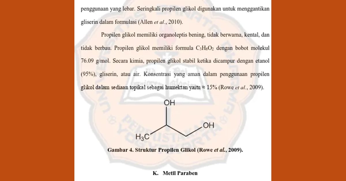 Propilen Glikol: Menguak Sejarah, Sifat Unik, dan Ragam Aplikasinya yang Revolusioner - Gambar Struktur Propilen