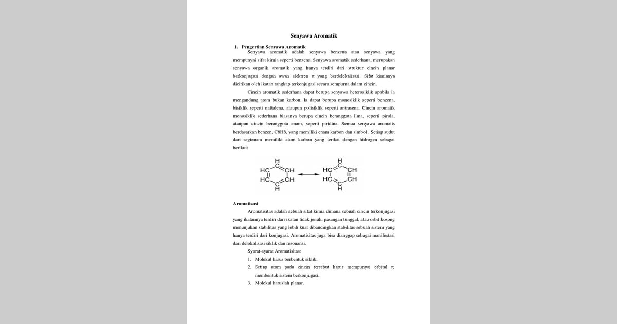 Senyawa Aromatik: Menguak Sejarah, Sifat Khas, Manfaat Luas, dan Beragam Aplikasinya - Pengertian dan Sifat