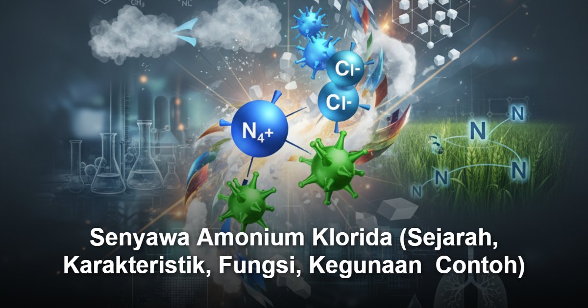 Senyawa Amonium Klorida: Pengertian, Sejarah, Sifat, Fungsi, dan Pemanfaatannya