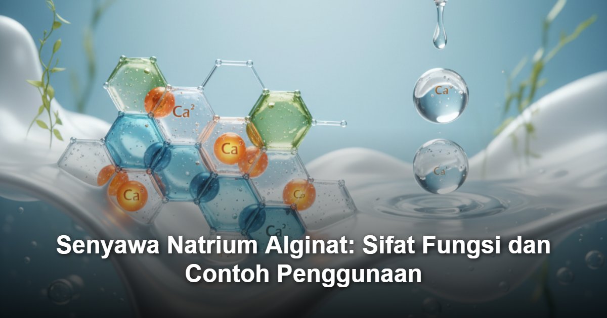 Senyawa Natrium Alginat: Sifat Fungsi dan Contoh Penggunaan